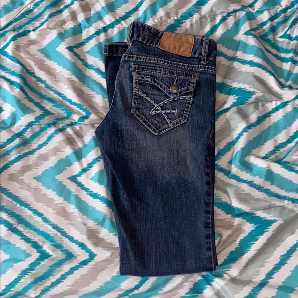 Amethyst dark blue denim jeans from Nashville,TN.